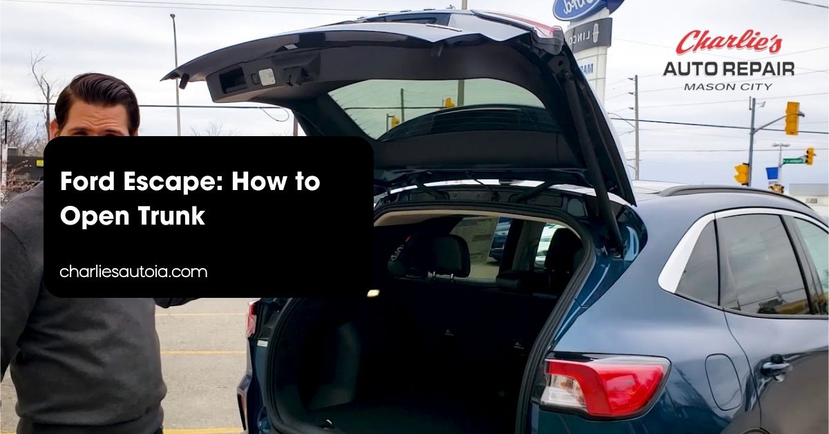 Ford Escape How to Open Trunk